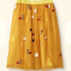 Hanna Andersson Disney Collection Beauty & the Beast Belle Yellow Tulle Skirt, L